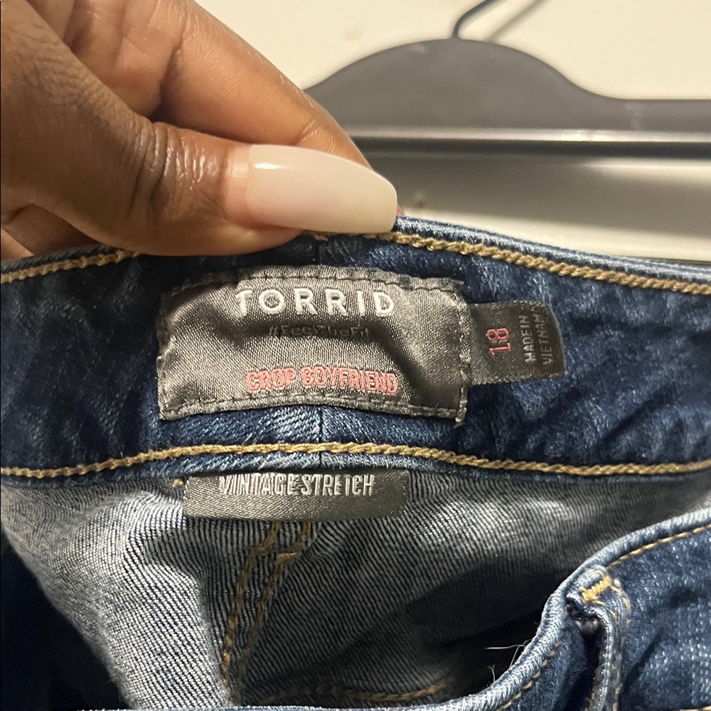 Torrid Dark Blue Ankle Jeans - Picture 2 of 5